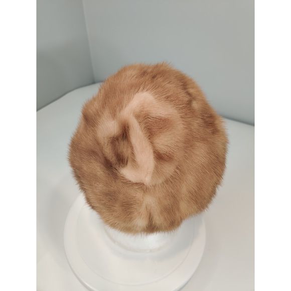 Vintage Mink Beret With Unique Cross Brim Hat from Canada Almost 21\